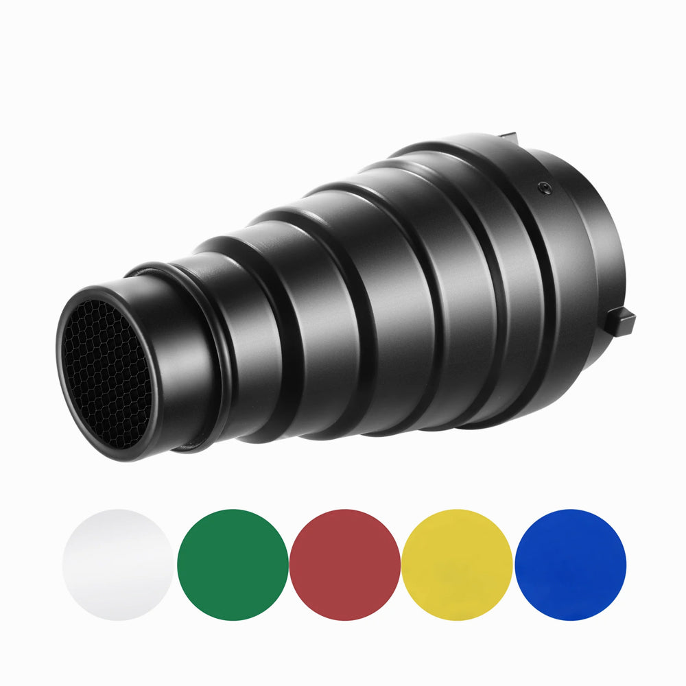 NEEWER MEDIUM Aluminium Alloy Conical Snoot Kit with Honeycomb Grid-NK-NALTM