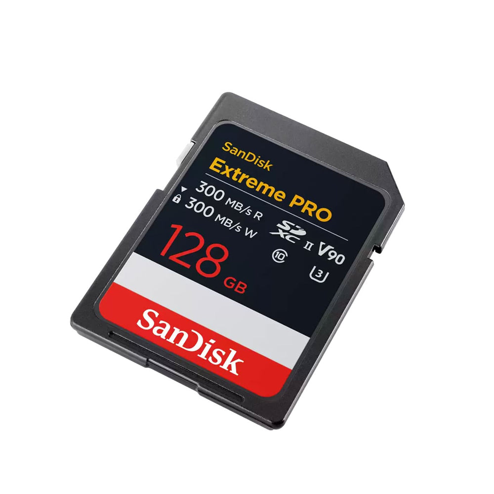 SanDisk Extreme PRO 128GB 300/260 MB/S UHS-II V90 SDXC Memory Card (SDSDXDM-128G-GN4IN S)