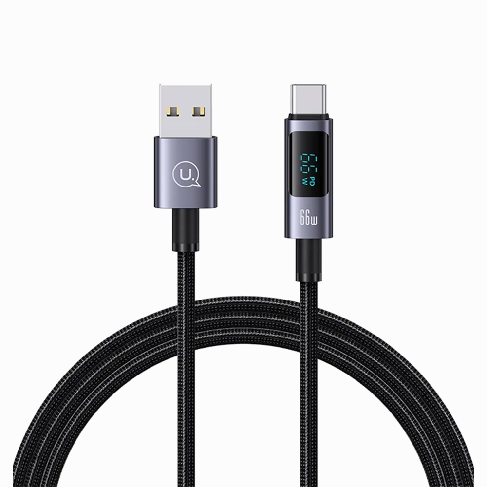 USAMS USB A-C Braided Display 66W 1.2M USSJ673