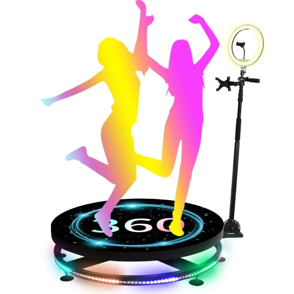 Buy 360 Photo Booth Machine Glare Glass Bottom 100cm Online Qatar