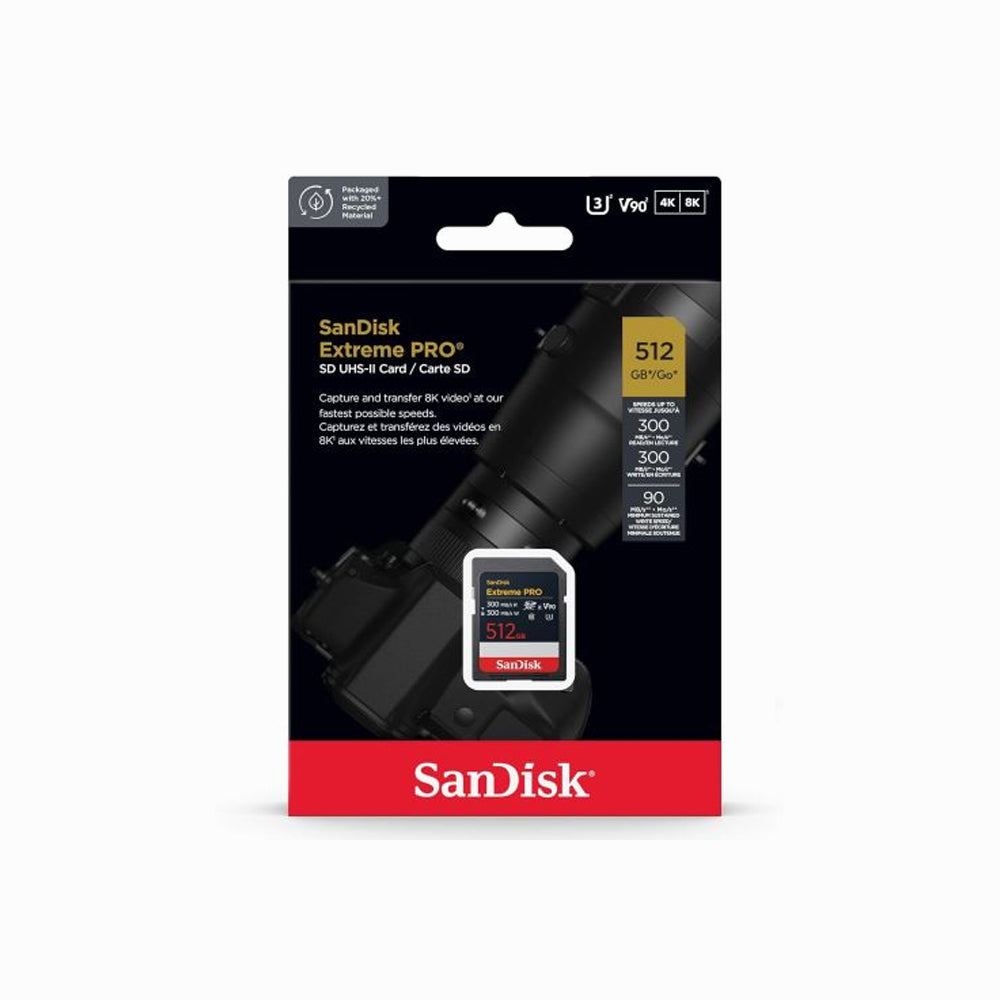 SanDisk Extreme PRO 512GB SD UHS-II Card (V90) SDSDXDM-512G-GN4IN