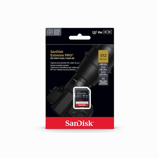 SanDisk Extreme PRO 512GB SD UHS-II Card (V90) SDSDXDM-512G-GN4IN