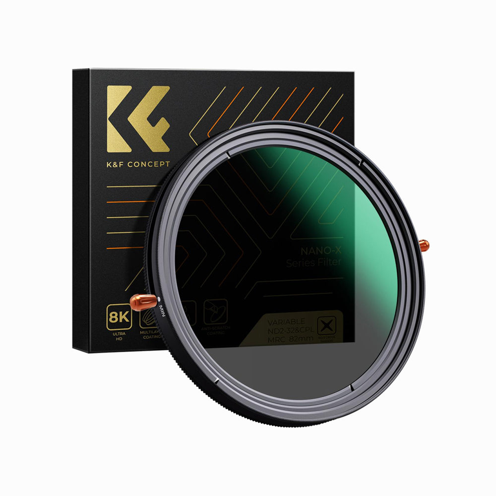 K&F Concept 58mm ND2-32 (1-5 Stop) Variable ND Filter and CPL Circular Polarizing Filter 2 in 1 for Camera Lens No X Spot Weather Sealed Nano-Xcel (KF01.1322V1)