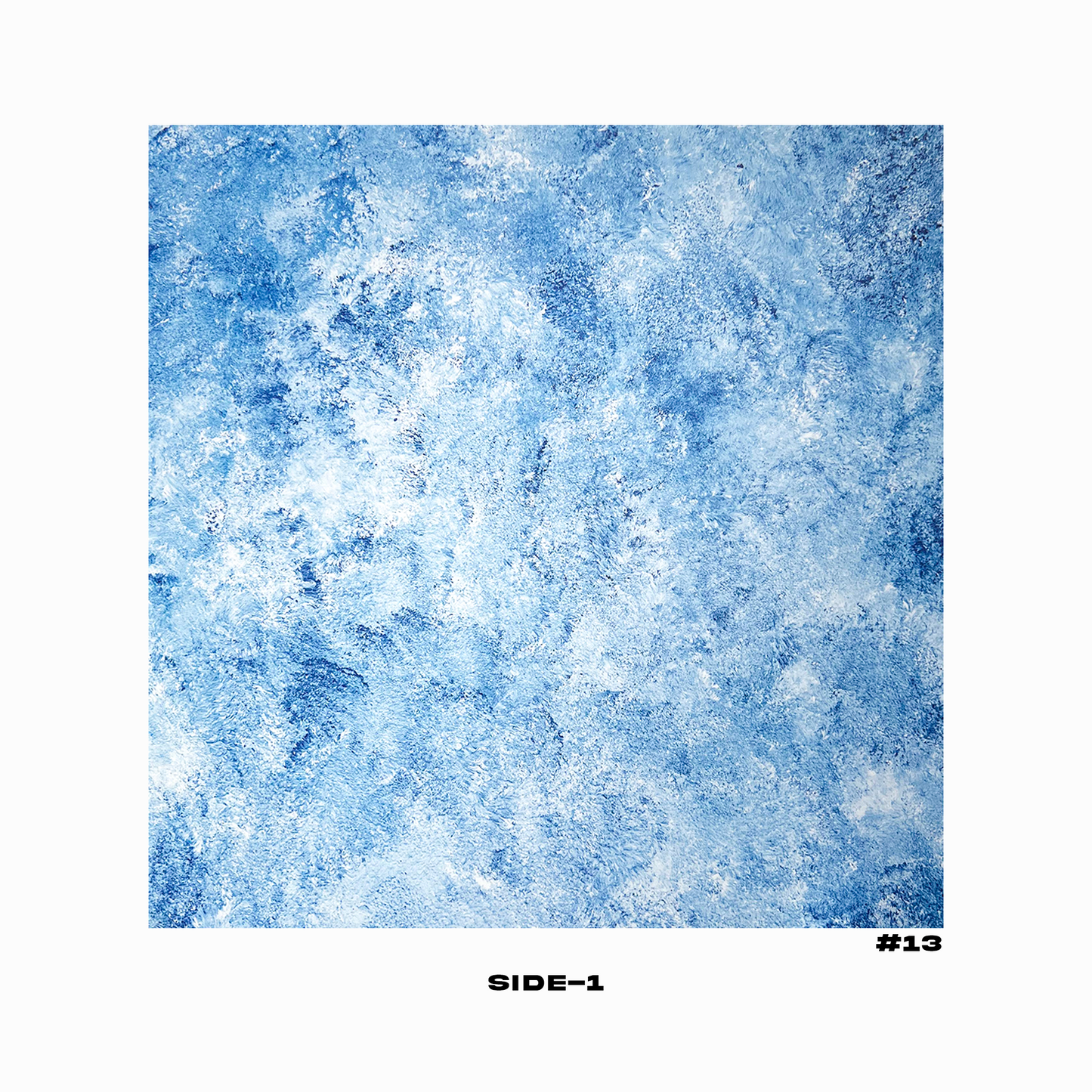 Double-Sided PVC 2 In 1 Photography Background Board, 60 x 60 cm Size Painted Cement/Blue Stone #13