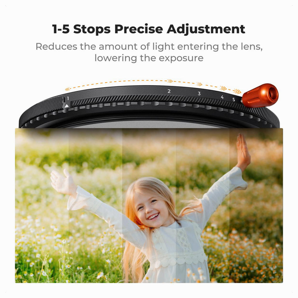 K&F Concept 82mm Variable ND2-32 (1-5 Stops) & Circular Polarizing Filter CPL & Black Mist 1/4 3 in 1 HD Lens Filter with 28 Multi-Coated for Camera Lenses Nano-Xcel Series-KF01.2928V2