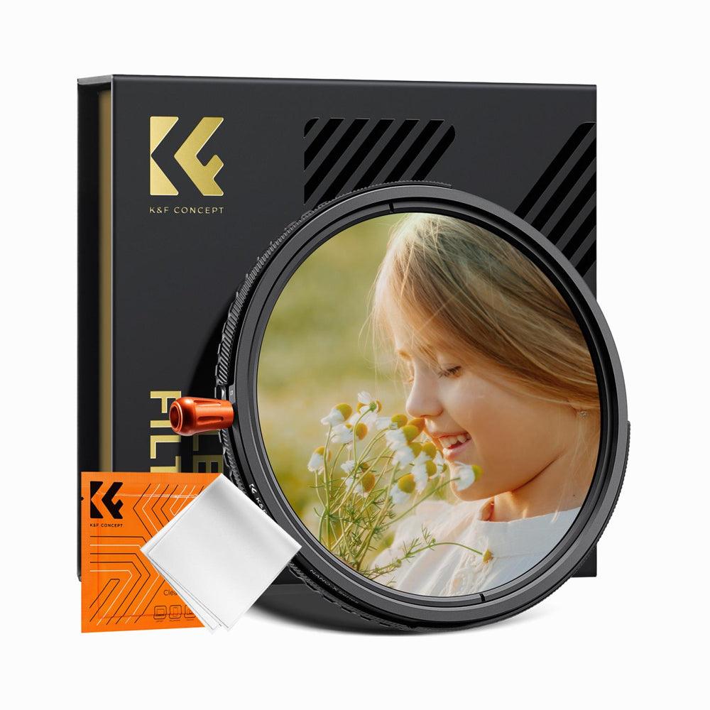 K&F Concept 82mm Variable ND2-32 (1-5 Stops) & Circular Polarizing Filter CPL & Black Mist 1/4 3 in 1 HD Lens Filter with 28 Multi-Coated for Camera Lenses Nano-Xcel Series-KF01.2928V2