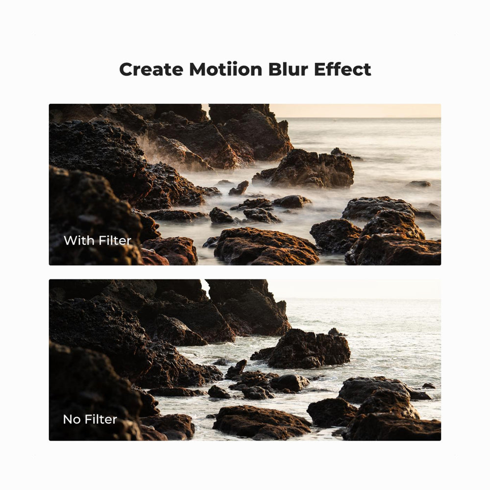 K&F Concept 82mm Variable ND Filter ND2-400 (1-9 Stop) Lens Filter Nano-Xcel Series (KF01.1466)