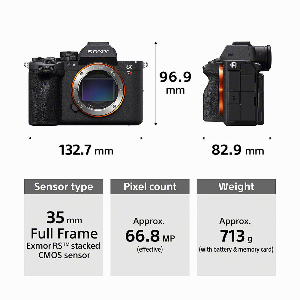 Sony a7R VI 66.8MP fully‑stacked sensor Mirrorless Camera | ILCE-7RM6