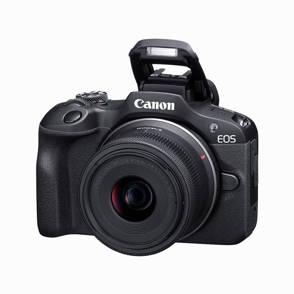 Canon EOS R100 Black Camera with RF-S 18-45mm IS STM Lens