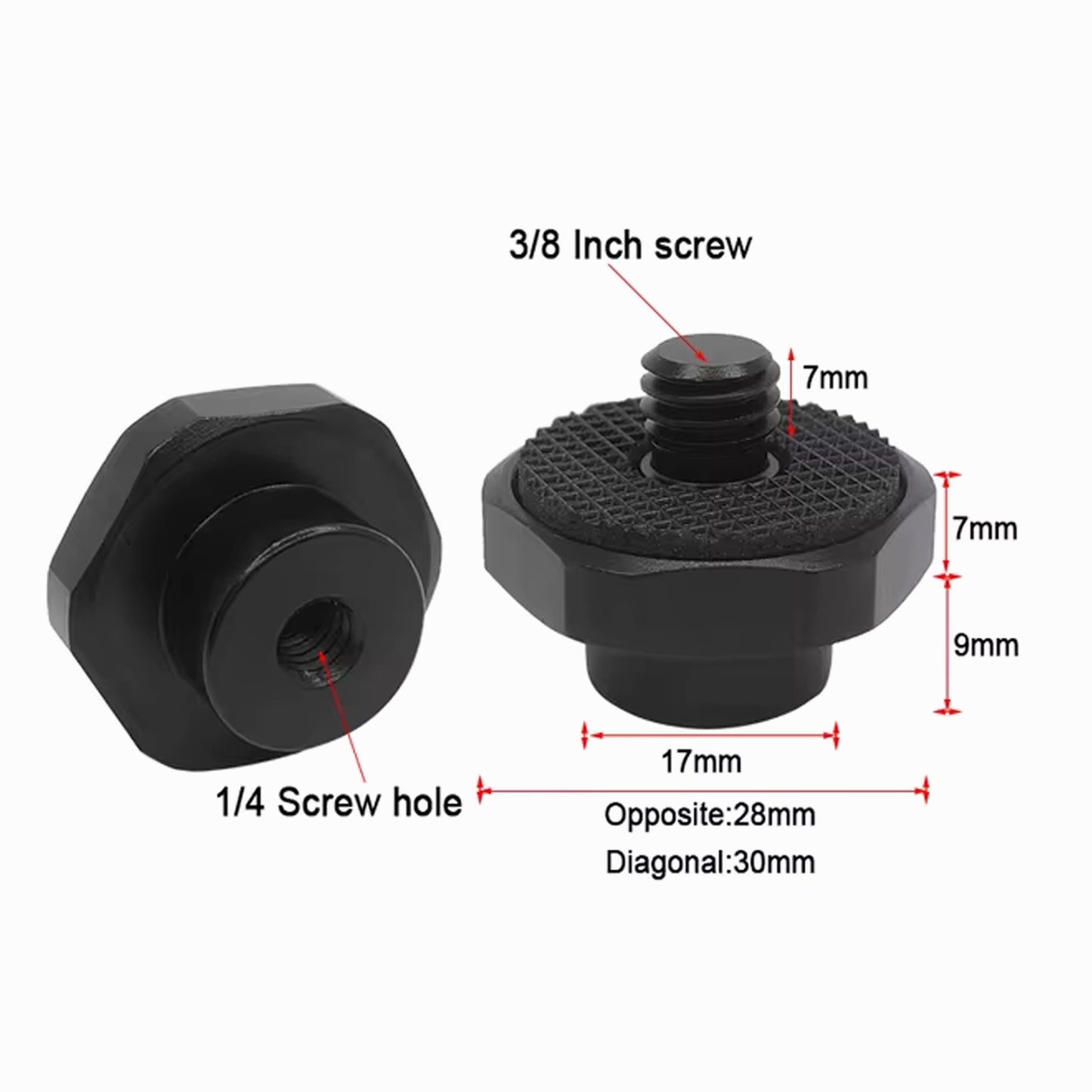 Tripod Mount Adapter, 1/4 Female to 3/8 Male Threaded Tripod Screw Adapter CS047