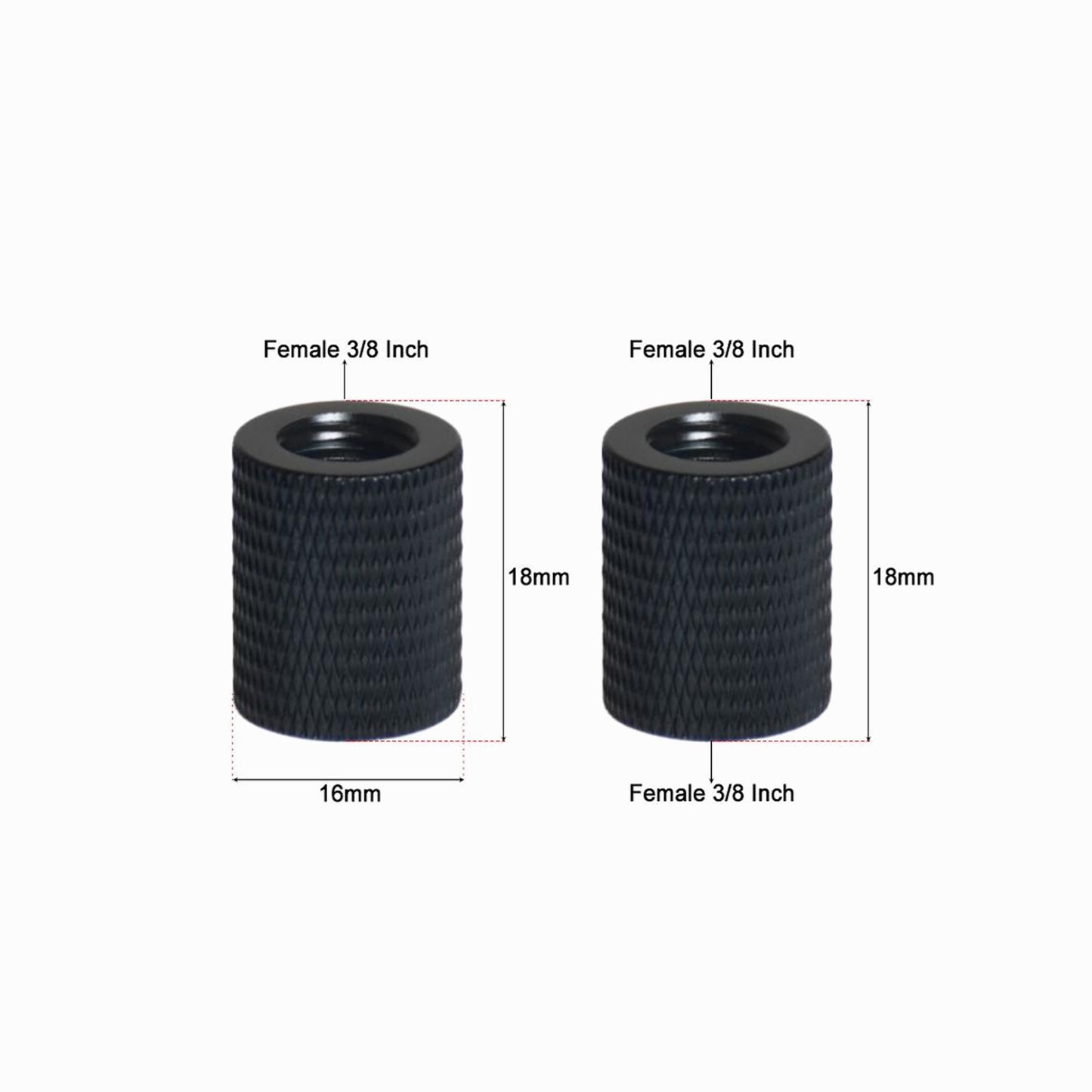 Tripod Nut with 3/8 inch Thread Hole Double Female CS079