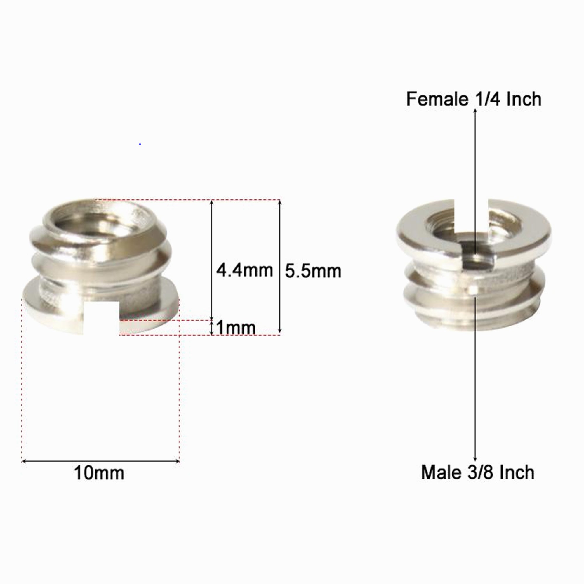 Camera Screw Male 1/4 To M4 M5 M6 M8 M10 Inch Female Tripod Mount Adapter Quick Release Plate Conversion Screw For Dslr Ballhead