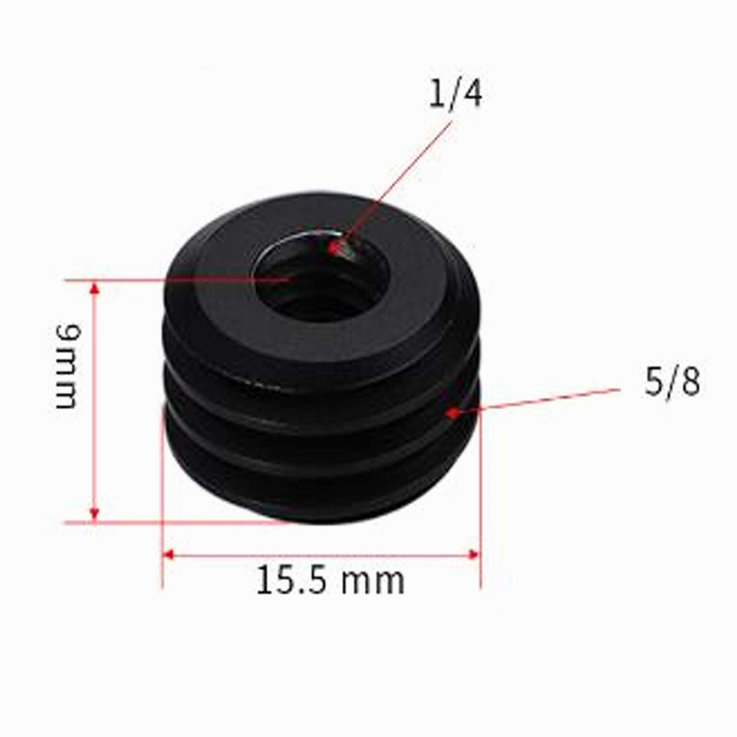 Tripod Screw 1/4" to 5/8" Converter Screw Adapter Black CS165