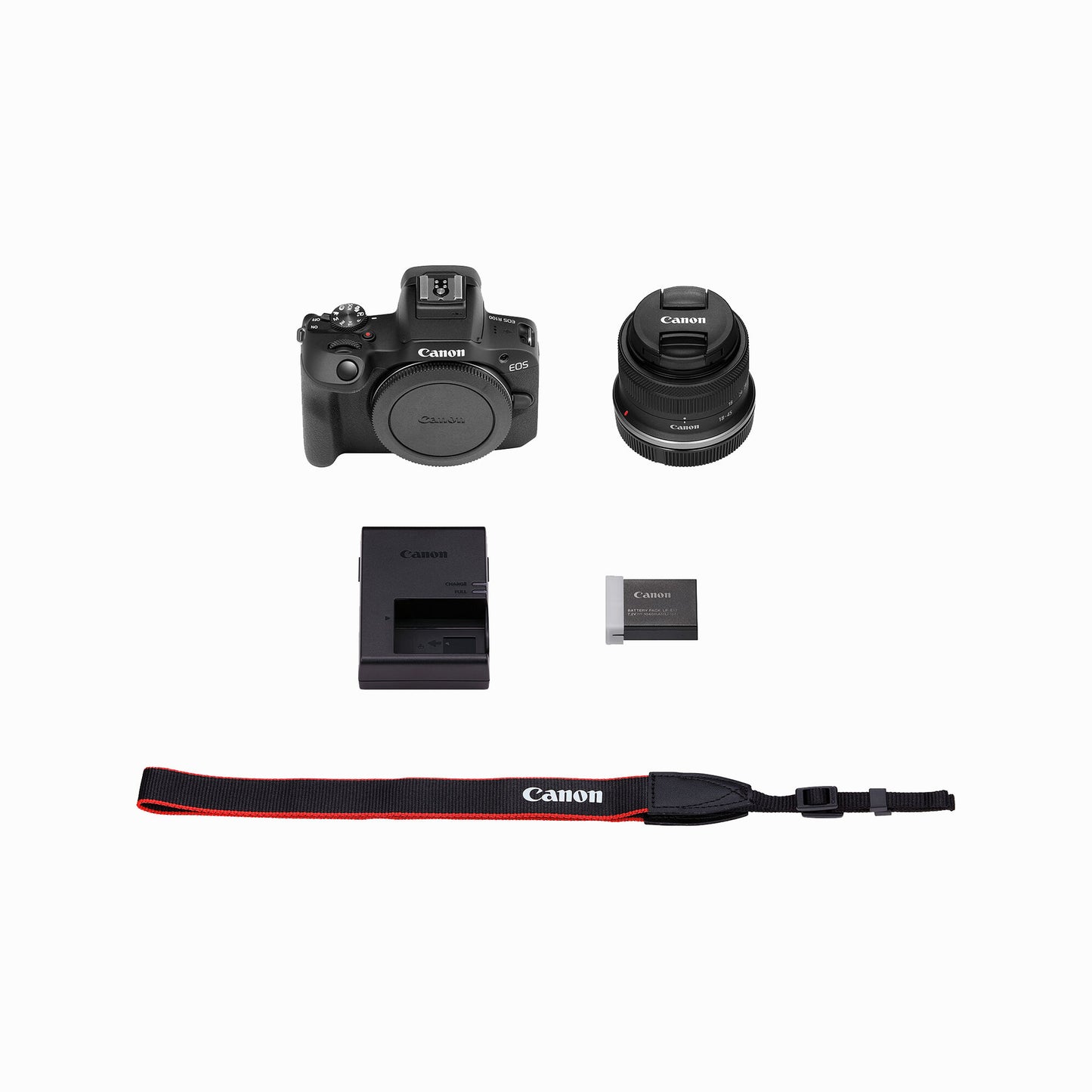 Canon EOS R100 Black Mirrorless Camera with RF-S 18-45mm F4.5-6.3 IS STM Lens