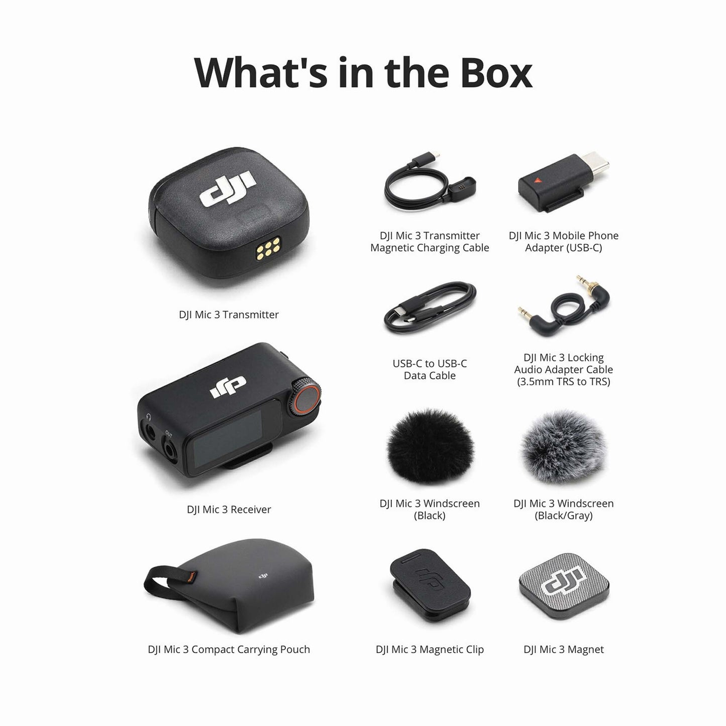 DJI Mic 3 (1 TX + 1 RX) Wireless Microphone for Camera & Smartphone