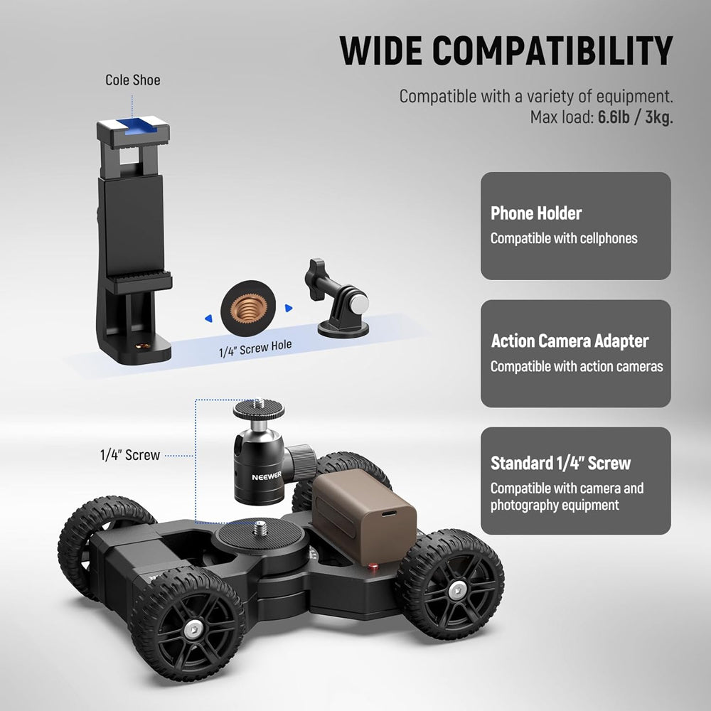 Neewer DL400 Motorized Camera Slider Dolly with App Control