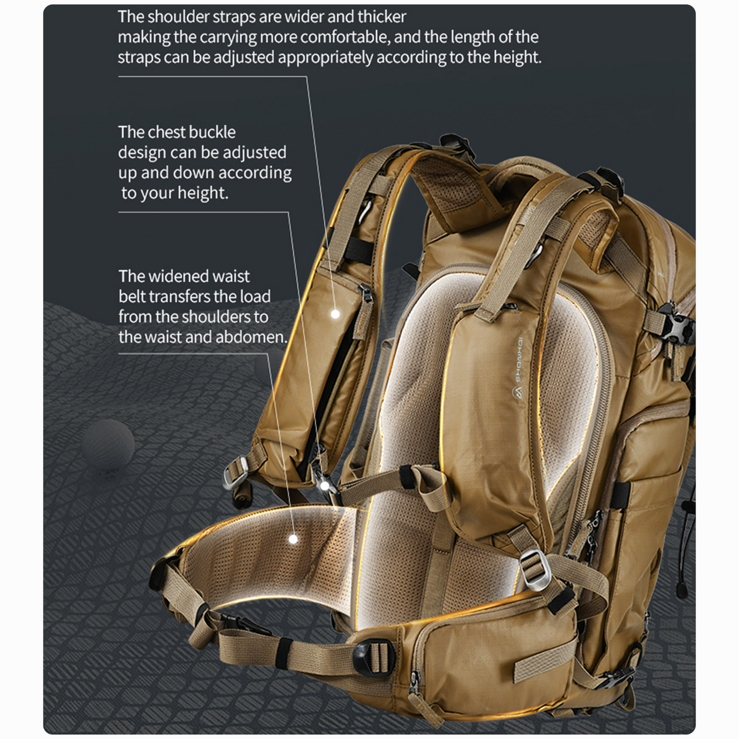 EIRMAI S25 SAND COLOR PHOTOGRAPHY BACKPACK 25L
