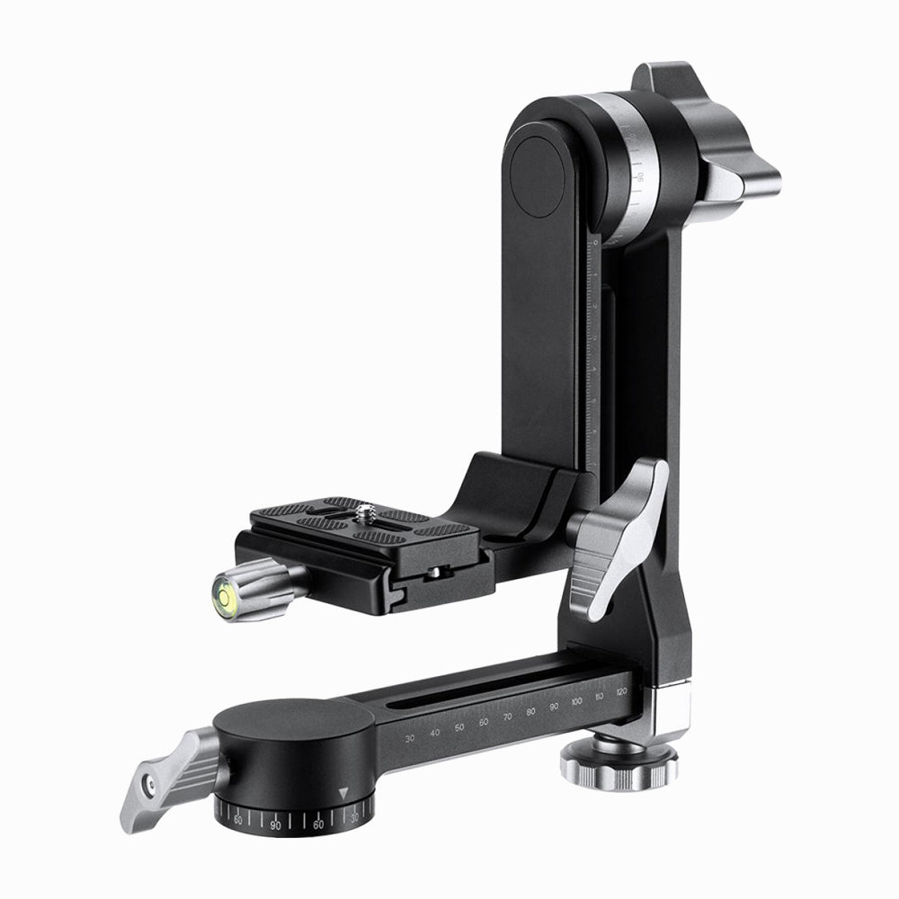 K&F Concept Tripod Gimbal Head CNC Aluminium Alloy Heavy Duty 360° Panoramic Head with 1/4-inch Arca - Type Quick Release Plate, Load Capacity up to 20kg/44lbs for DSLR Cameras (KF31.052)