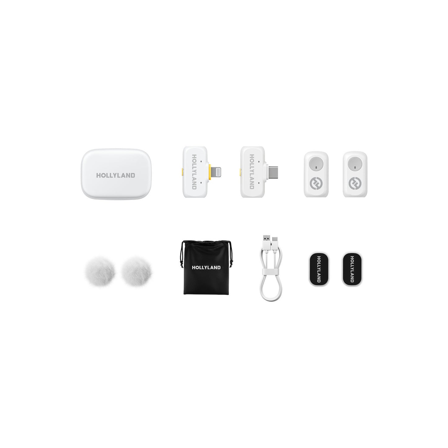 HOLLYLAND LARK A1 Combo Wireless Microphone – (Ivory White)