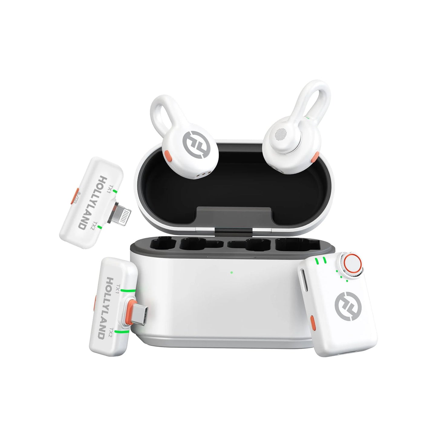 HOLLYLAND LARK M2S Ultimate Combo Wireless Microphone System – Glacier White