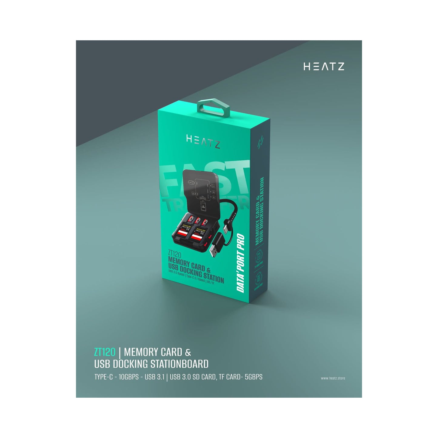 Heatz Memory Card & USB Docking Station- ZT120