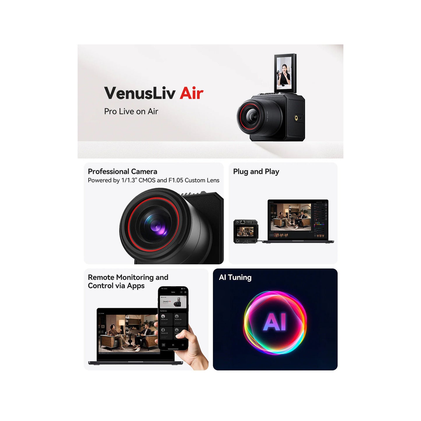 Hollyland VenusLiv Air All-in-One Live Streaming Camera