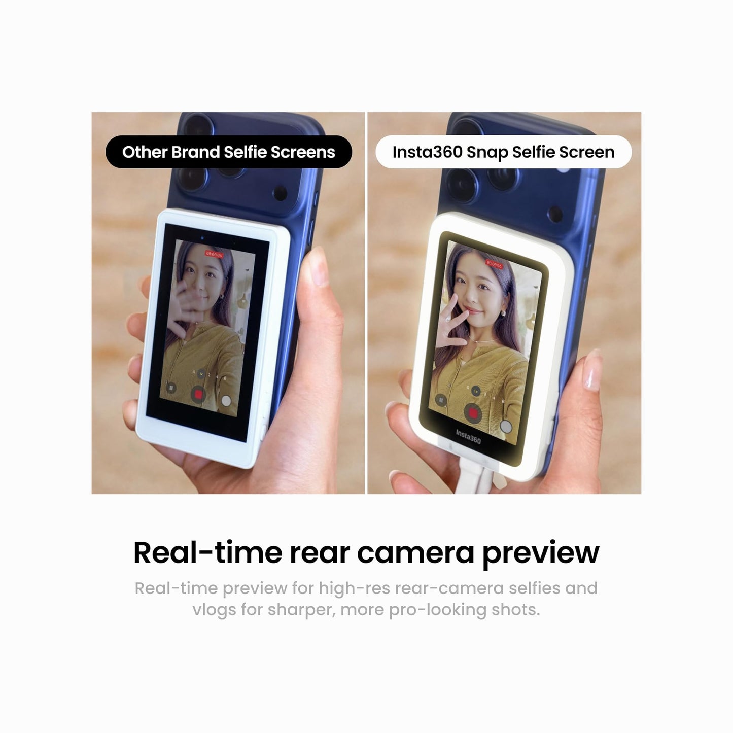 Insta360 Snap Selfie Screen with LED Light