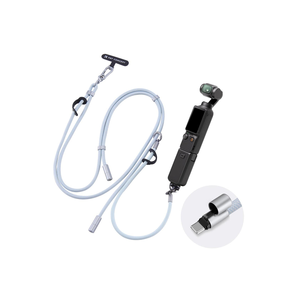 K&F Concept Necklace Strap for DJI Osmo Pocket 3 & Smartphones – Blue – KF14.015