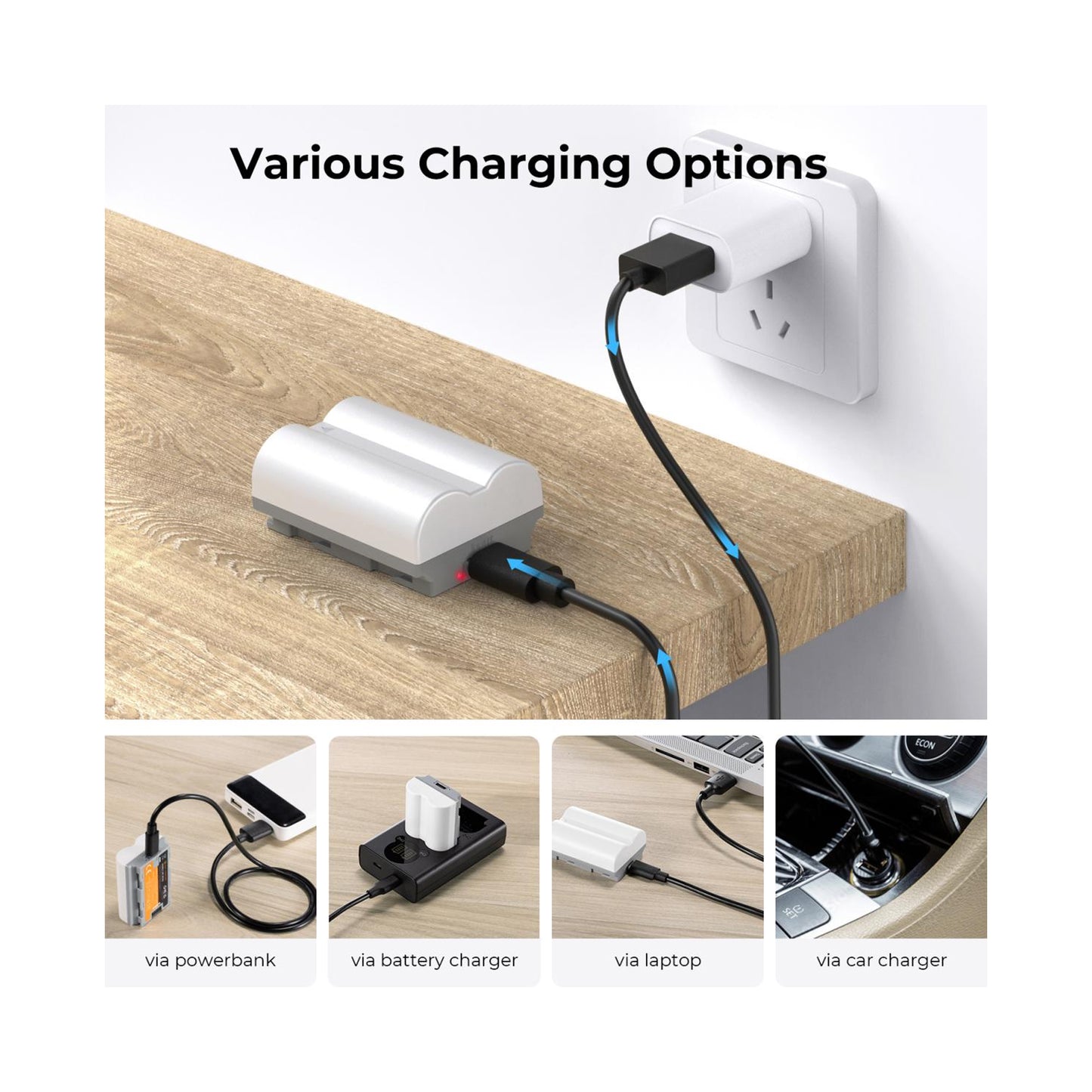 K&F Concept 2-Pack NP-W235 2400mAh USB-C Batteries for Fujifilm Cameras