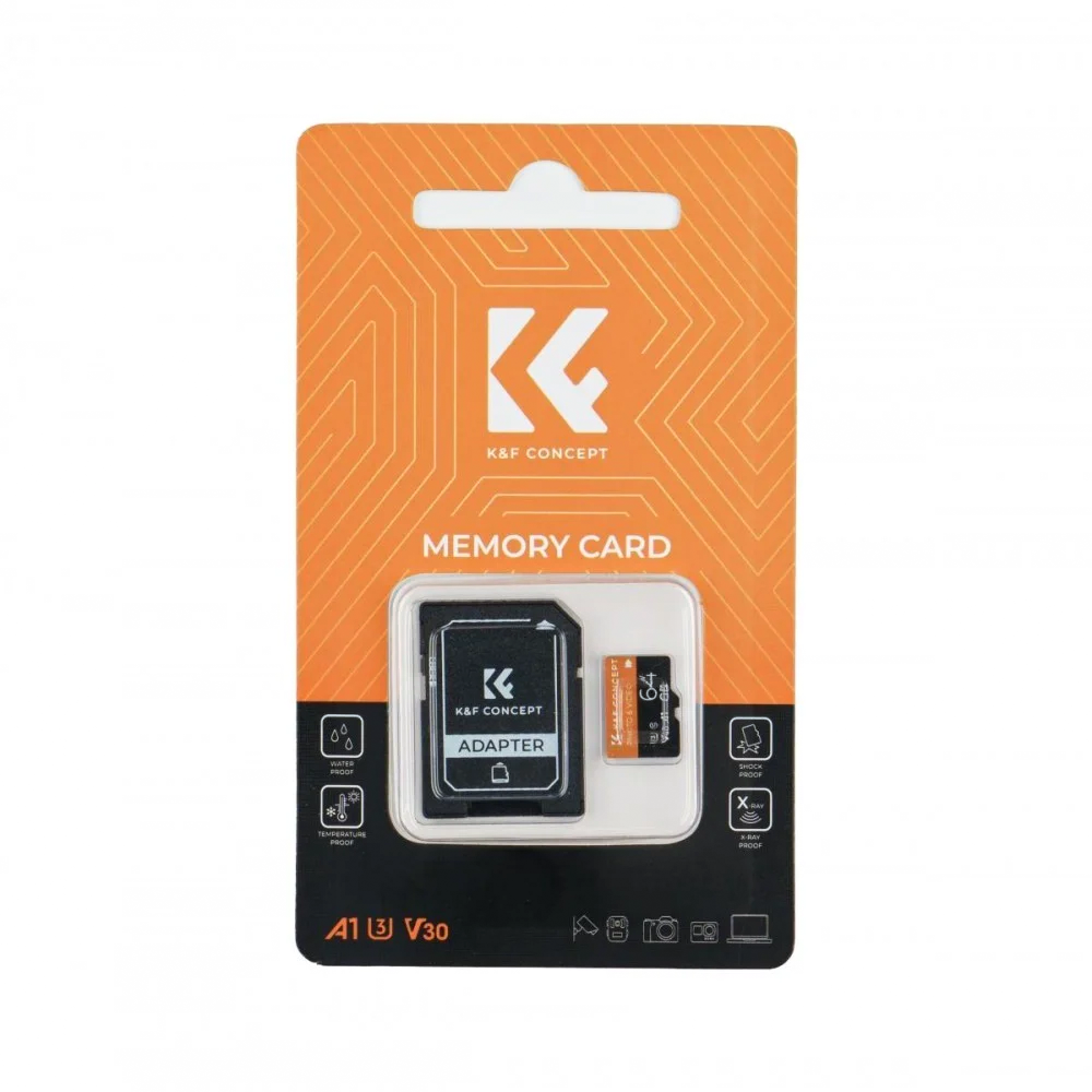 K&F 64G micro-SD card U3/V30/A1 with adapter memory card