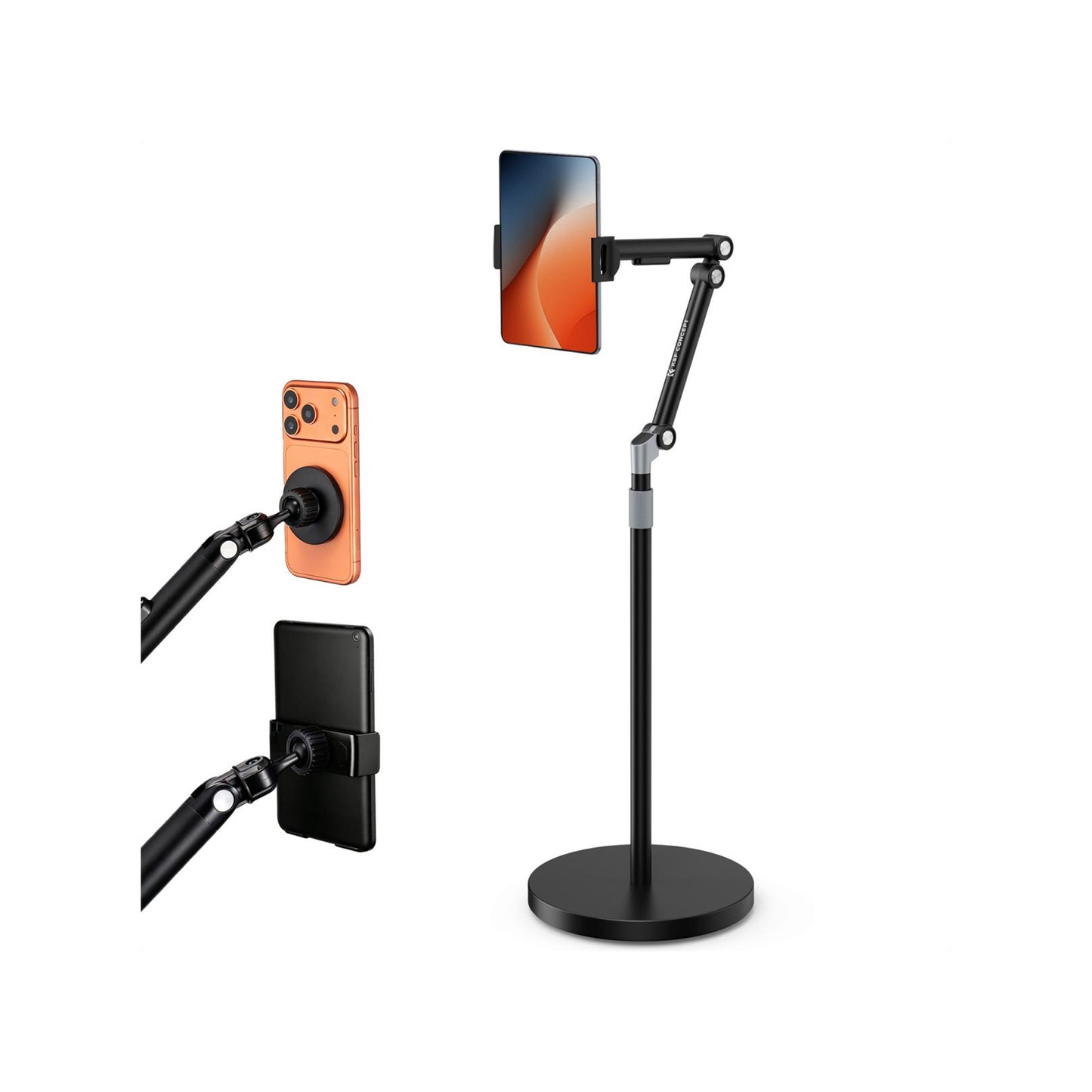 K&F CONCEPT Floor Tablet Stand and Phone Holder with 2.89kg Weighted Base-KF15.0038