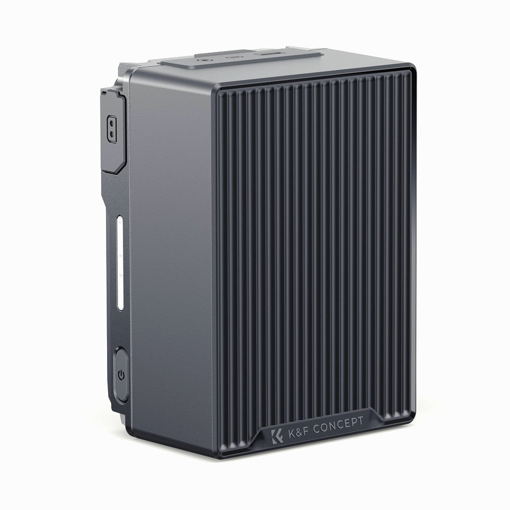 K&F CONCEPT V Mount Battery,Black 99Wh 6700mAh V-Mount Battery with PD 100W USB-C Fast Charging, with Dual D-TAP/A/USB-C/DC/TFT Display/Emergency Light KF28.0092