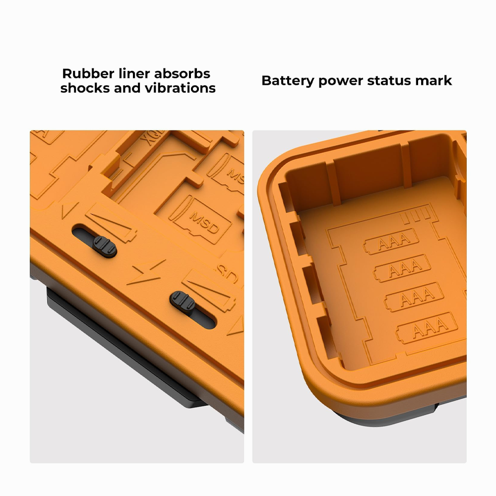 K&F Concept 16 Slots Memory Card & Camera Battery Case, Water-Resistant SD CF TF Battery Holder for 2 Camera Batteries, 8 AAA Batteries, 2 CF/XQDs, 4 SD Cards and 6 TF Cards