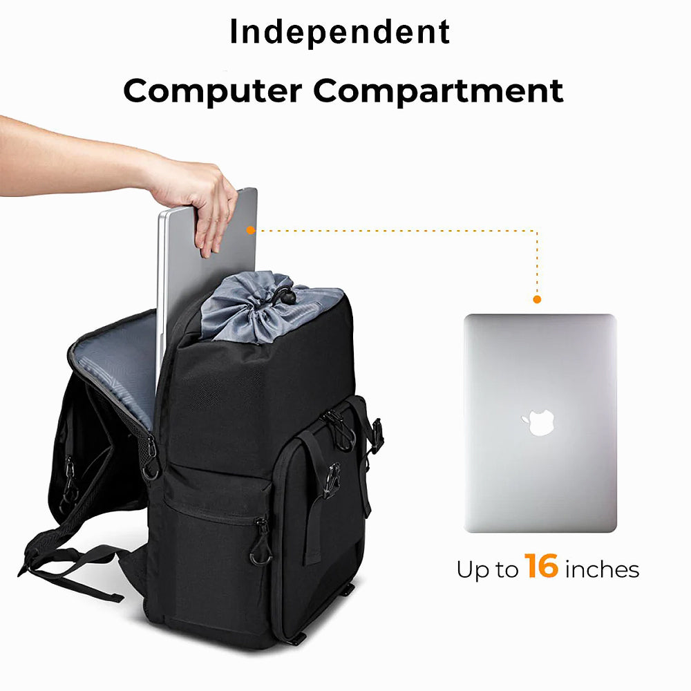 K&F Concept 25L Multi-Functional Camera Backpack with 16" Laptop Compartment-Grey - KF13-098V2