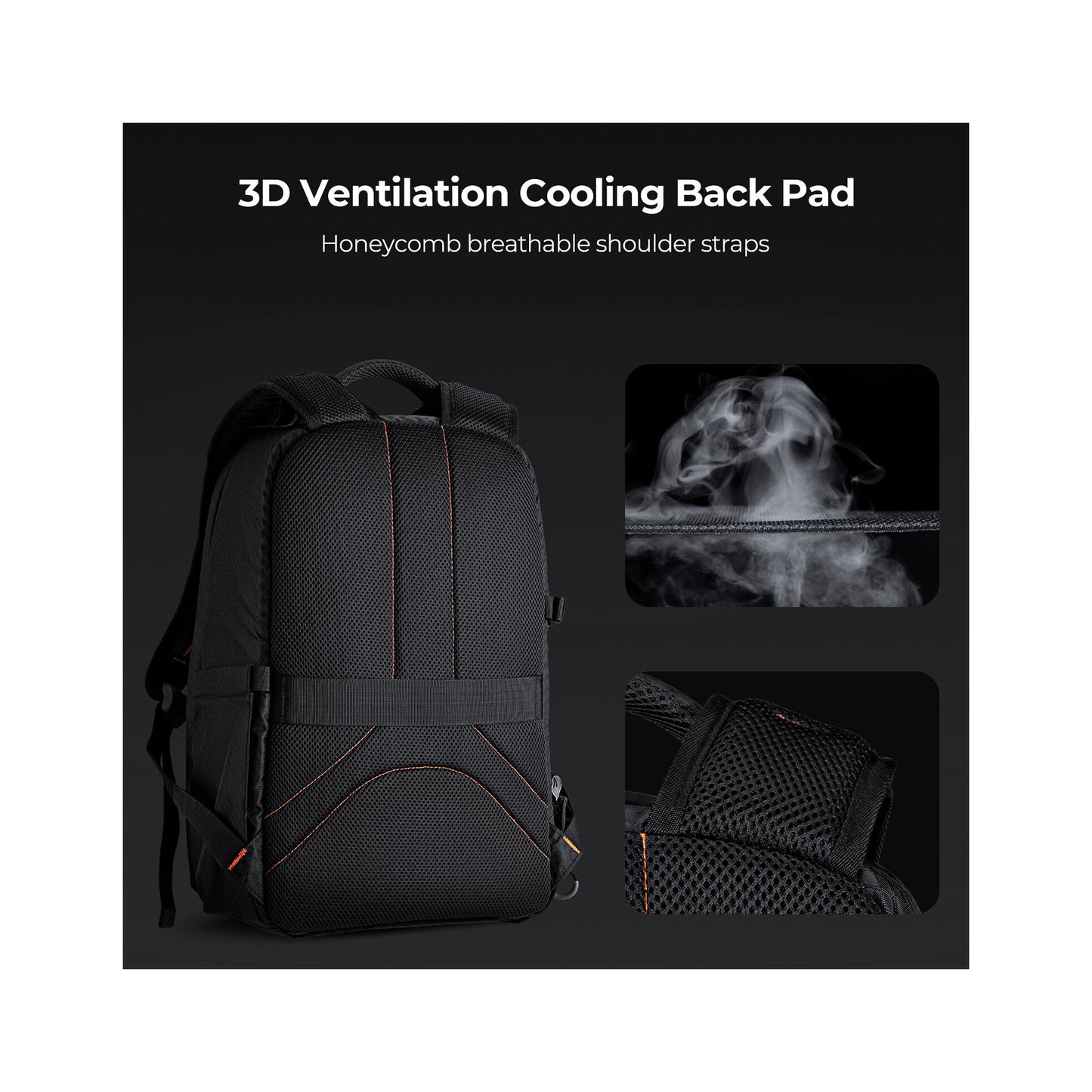 K&F Concept Nature Wander 05 Professional Camera Backpack 18L – Black/Orange (KF13.140)