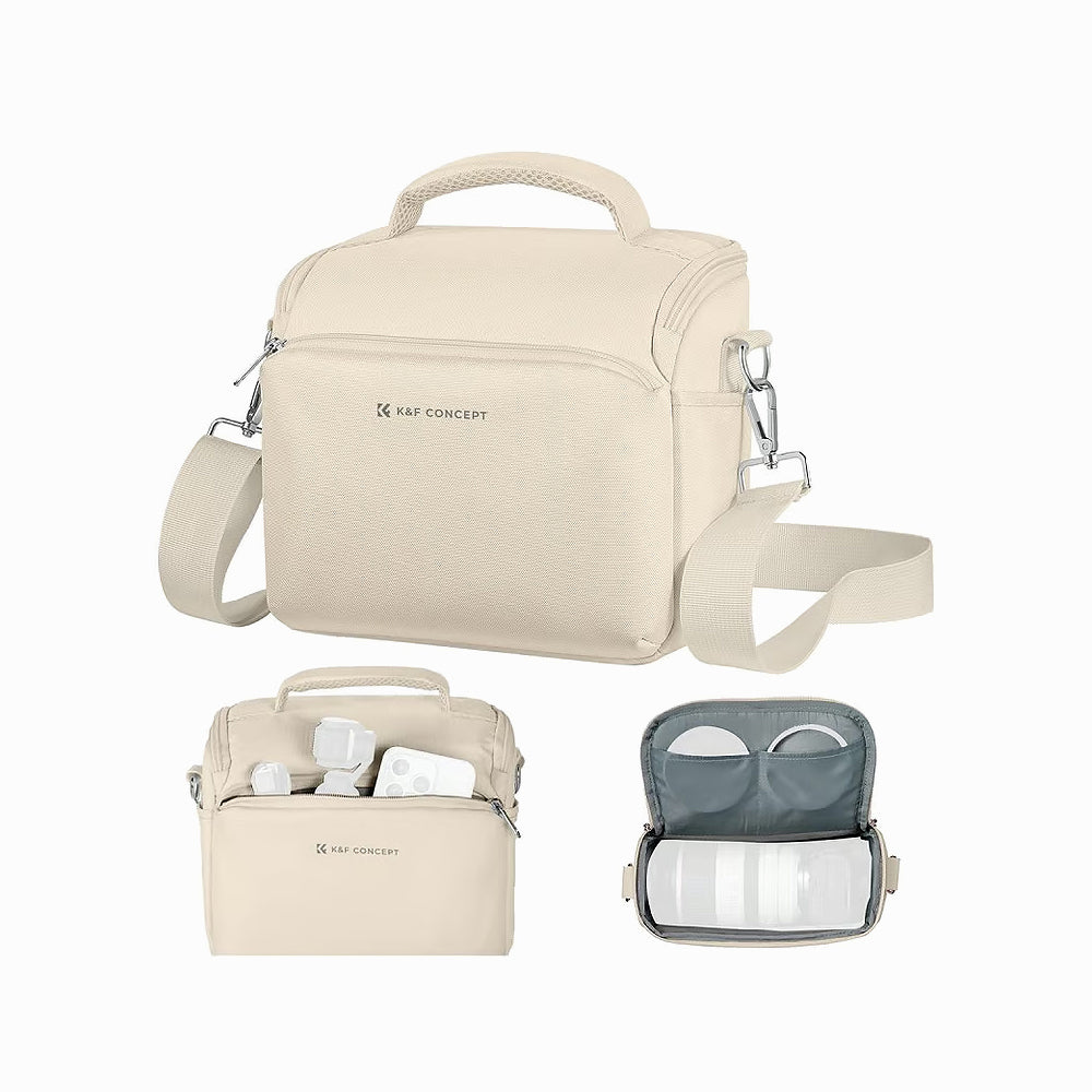 K&F Concept Camera Sling Bag Small Crossbody Camera Case - Sling Bag5L Urban Wander 05 (Beige)KF13.179V3