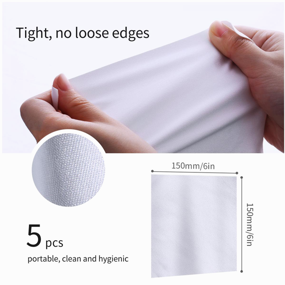 K&F Concept Cleaning Cloth Set Needle-free Cleaning Cloth Dry Cloth 15*15cm Color Box 5PCS (SKU1692)