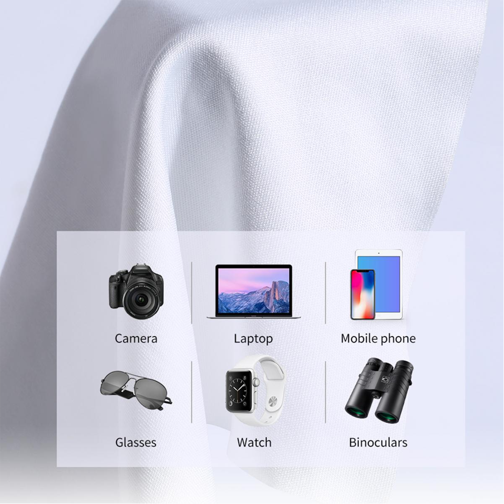 K&F Concept Cleaning Cloth Set Needle-free Cleaning Cloth Dry Cloth 15*15cm Color Box 5PCS (SKU1692)