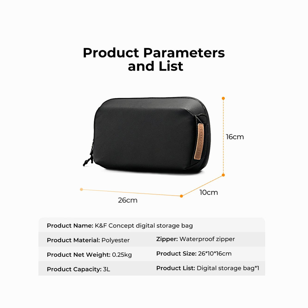 K&F Concept Digital Storage Bag (Black, 4L) KF13.130V1