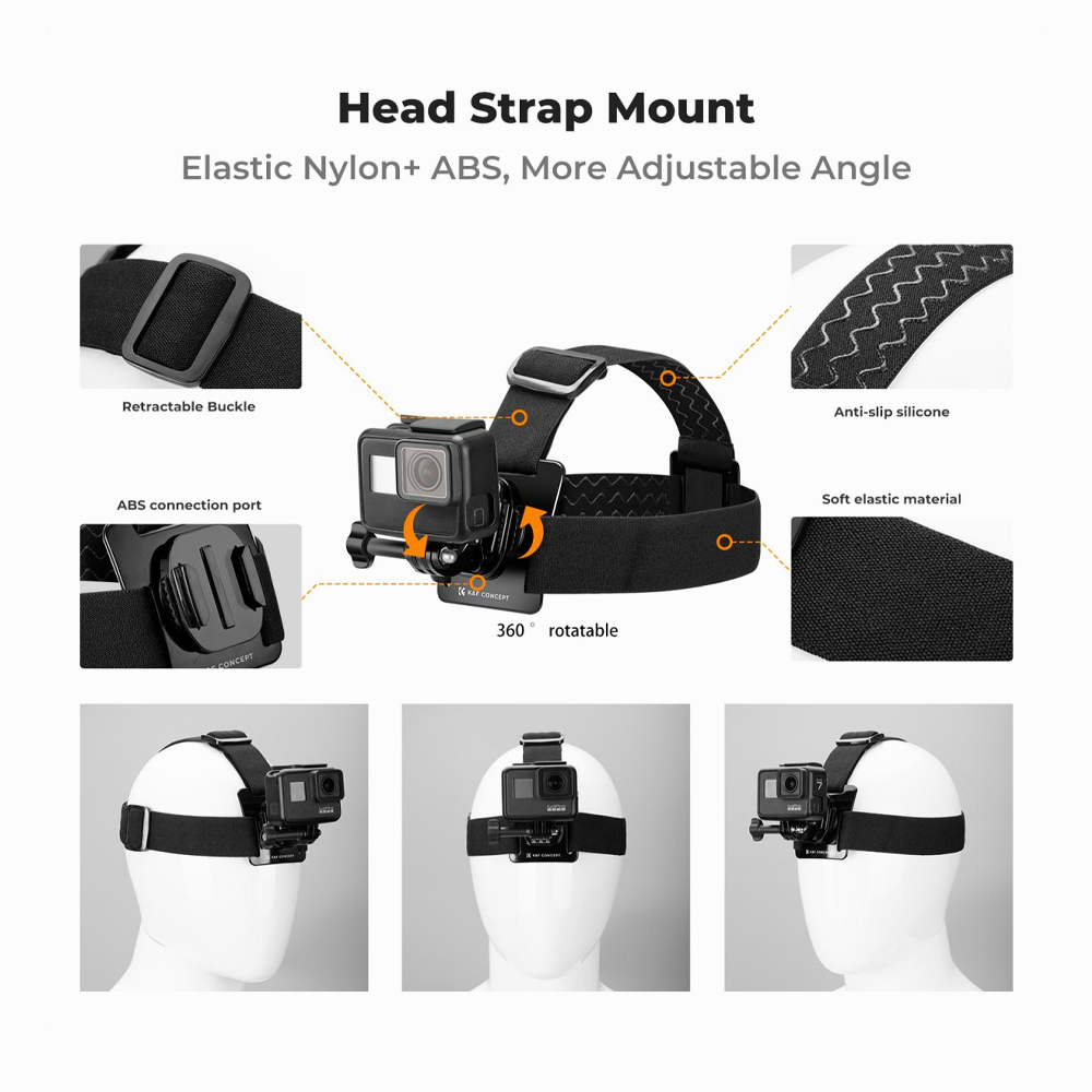 K&F Concept Head Strap & Chest Mount Set SKU.2290