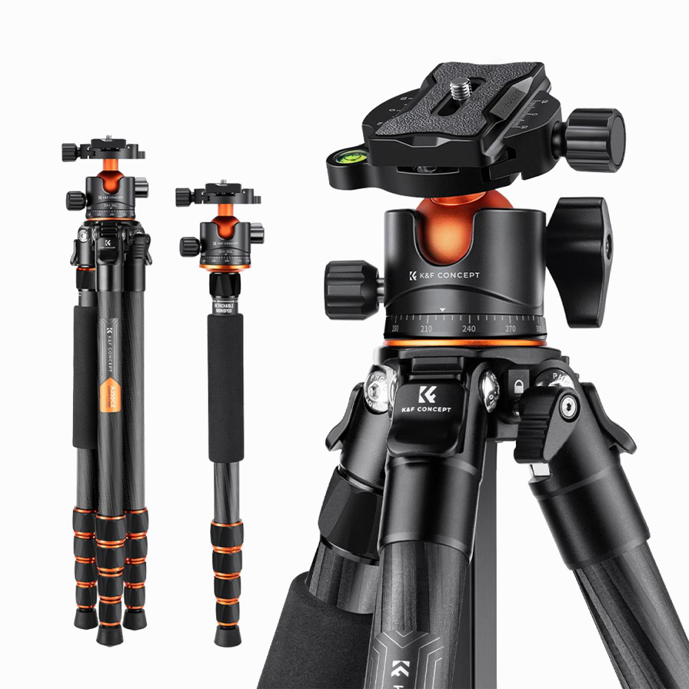 K&F Concept K255A7 Aluminum Tripod with BH-32L Ball Head-KF09.145