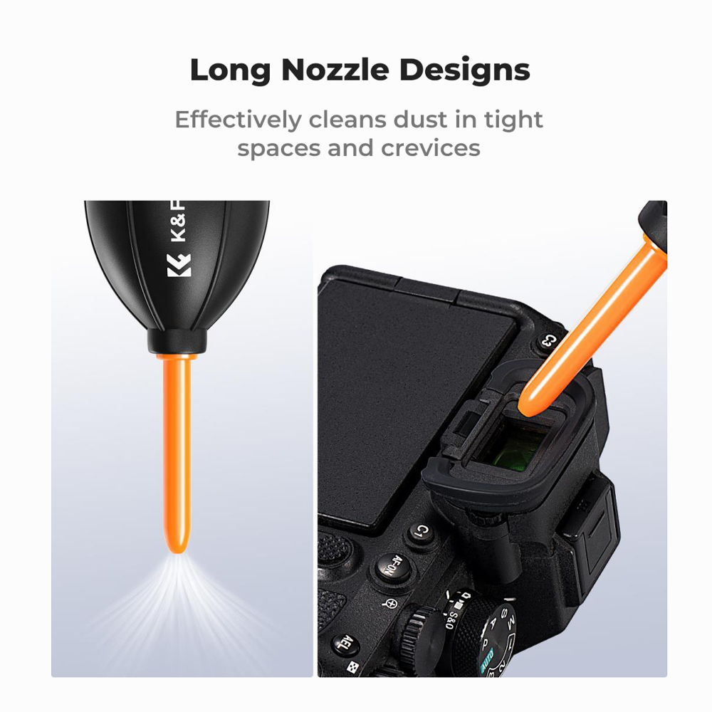 K&F Concept KF08.045 Lens Air Blower, Rubber Bulb Air Pump Dust Blower Cleaner, with Long Nozzle