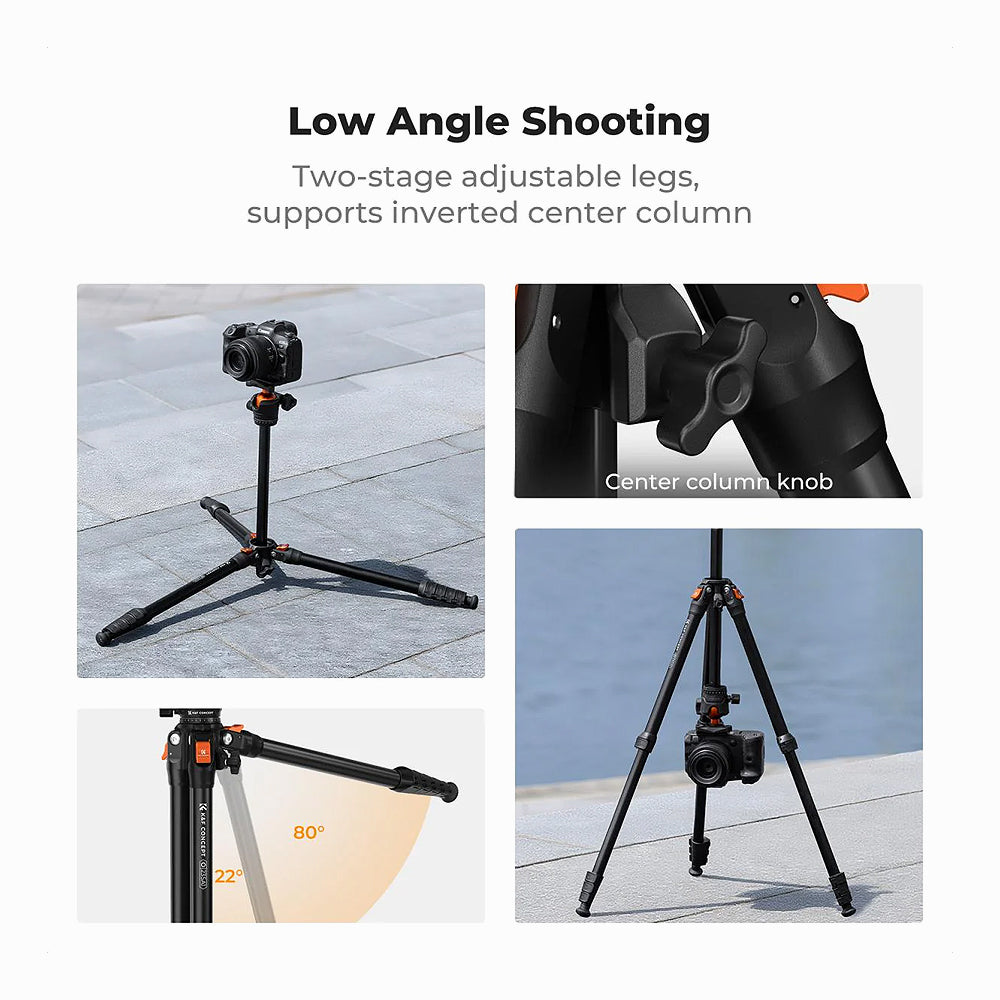 K&F Concept KF09.161 Lightweight Compact Camera Tripod O235A1+BH-40
