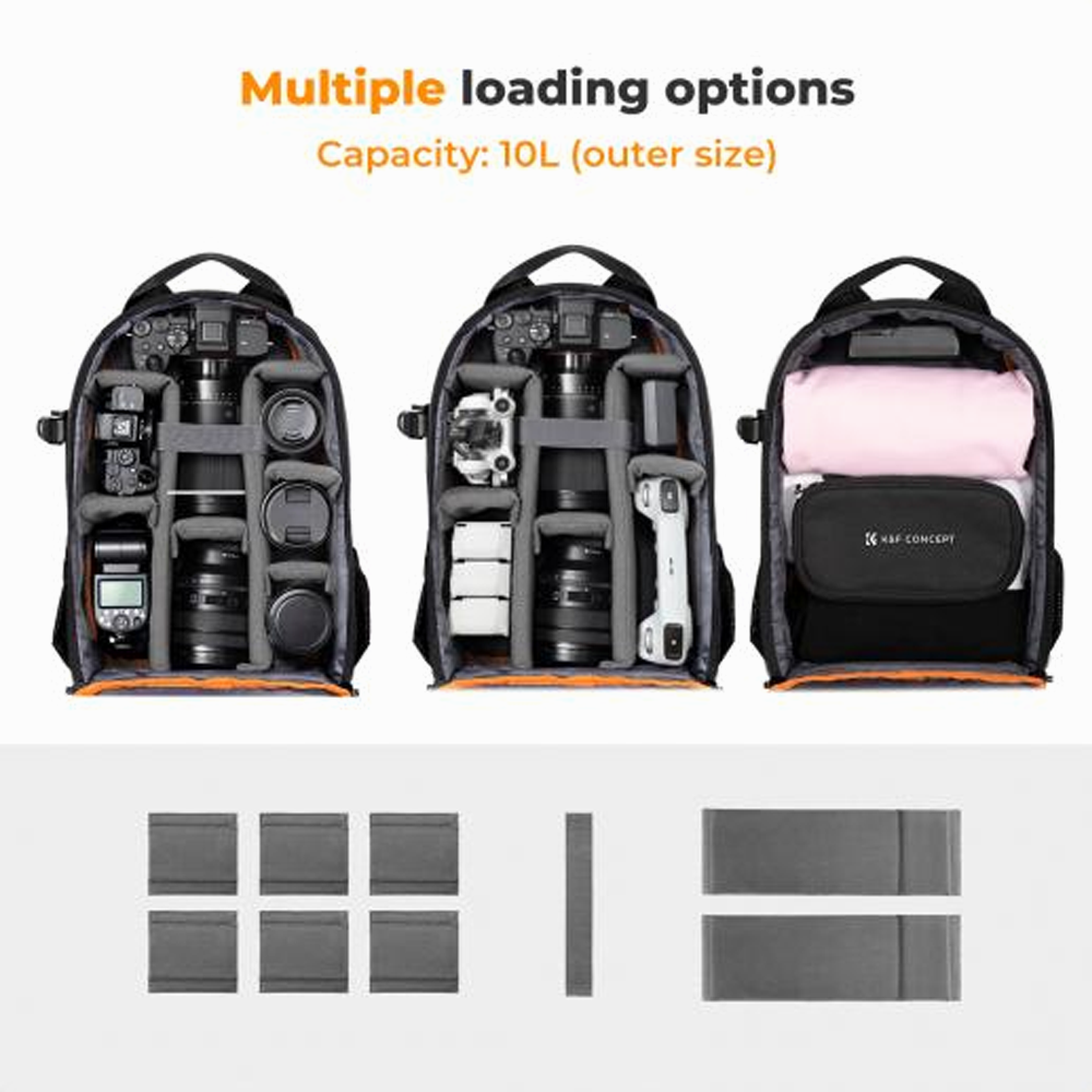 K&F Concept KF13.165 Camera Backpack for Photographers Large Waterproof Photography Camera Bag
