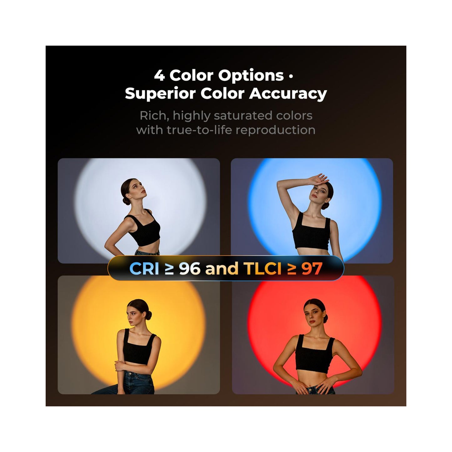 K&F Concept SP25C 25W RGB Photography Flashlight with 20 Gobos – Gray –KF34.063V1
