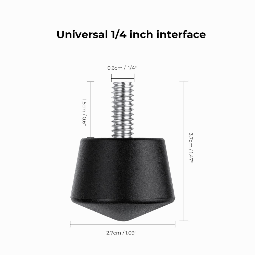 K&F Concept Universal Anti-Slip Rubber Tripod Foot Spikes Compatible with 1/4 inch Thread Tripod Monopod Legs Feet Replacement Parts (3 PCS)