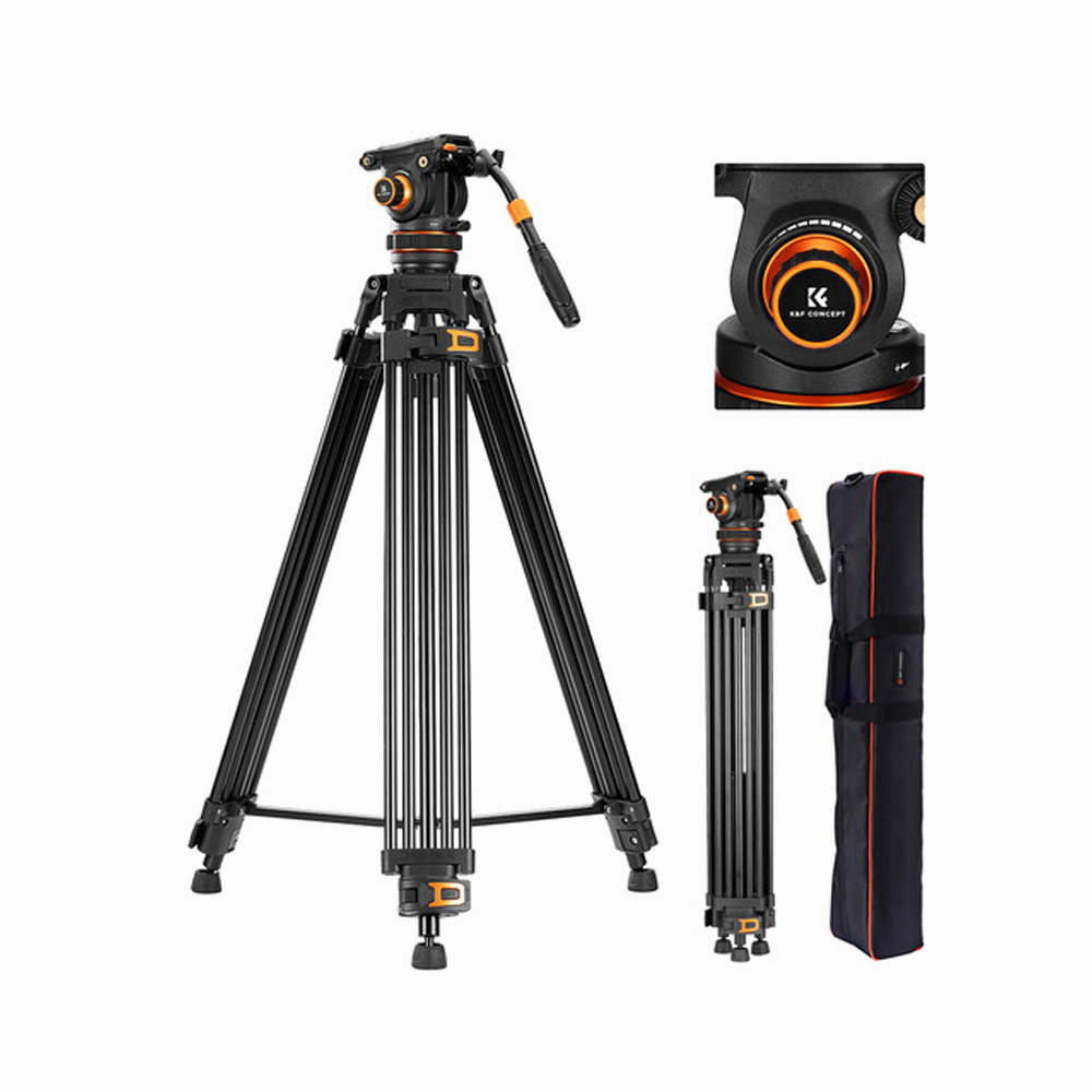 K&F Concept VA3 Heavy-Duty Aluminum Tripod with BV20 Fluid Head