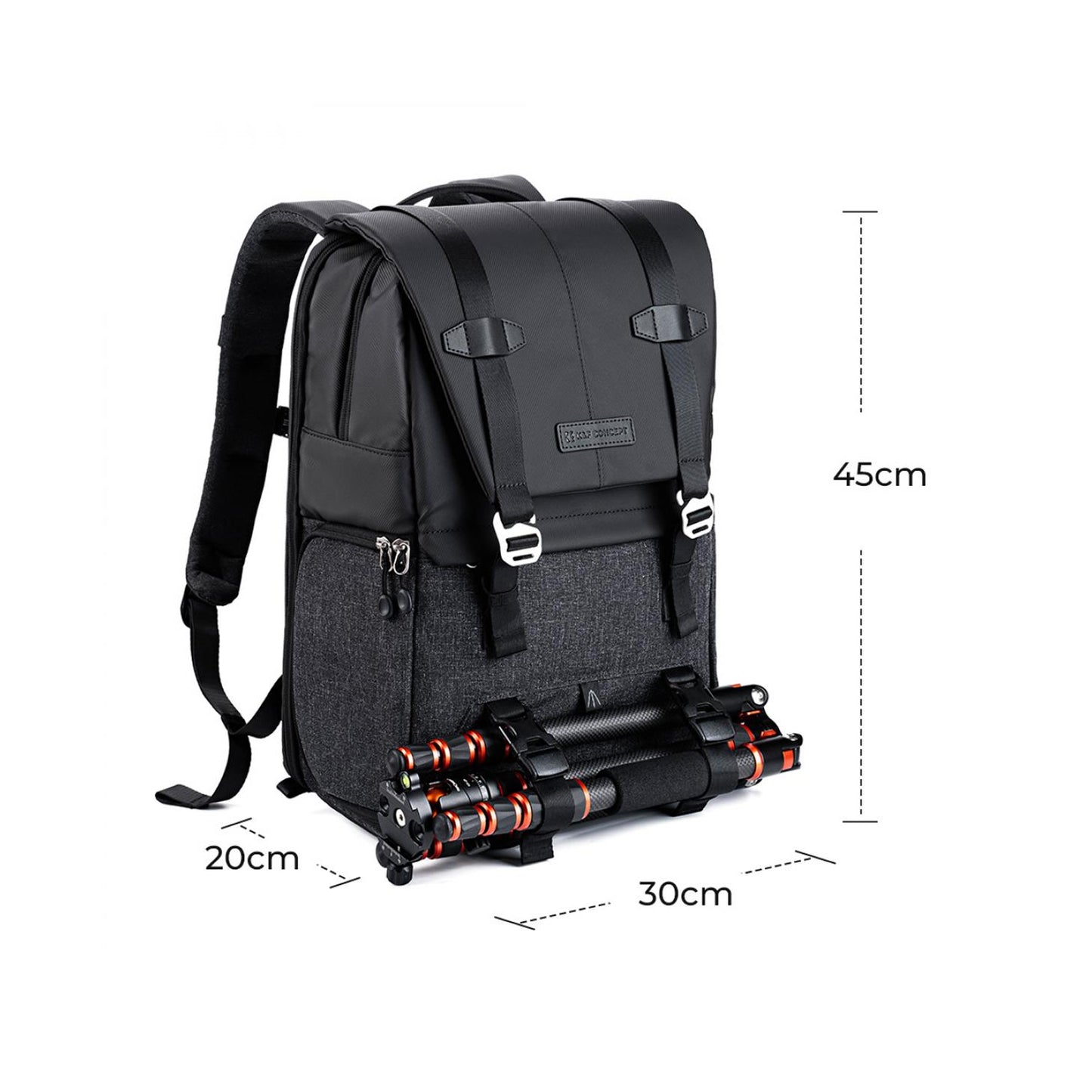 K&F Concept Black + Deep Grey 20L Camera Backpack(KF13.087AV5)