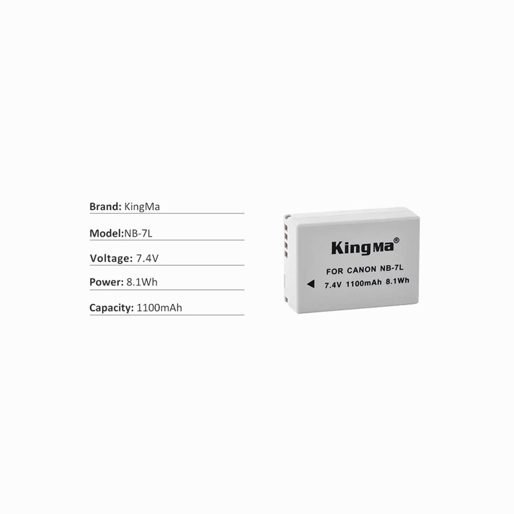 KingMa NB-7L Canon Battery 1100mAh