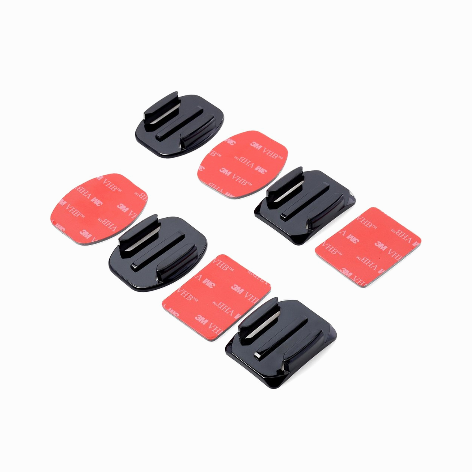Kingma 2x Flat Mounts + 2x Curved Mounts with 3M Adhesive Pads for ACTION CAMERA